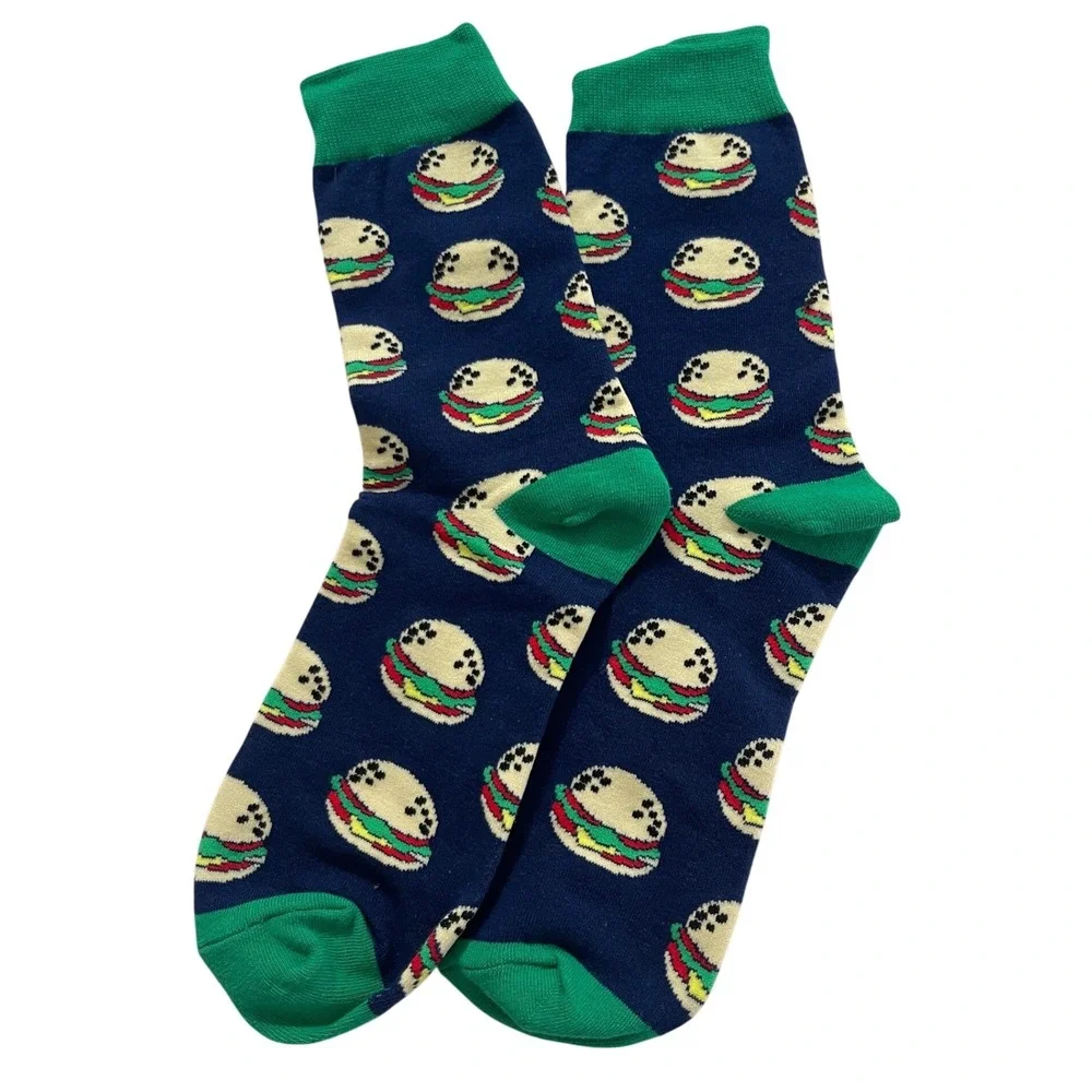 8 Pair Colorful Food Crew Socks Bundle Novelty Sushi Apple Donut Cupcake NEW